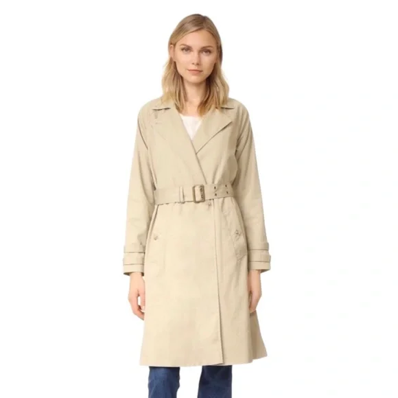FRAME Classic Trench Coat in Timeless Camel L